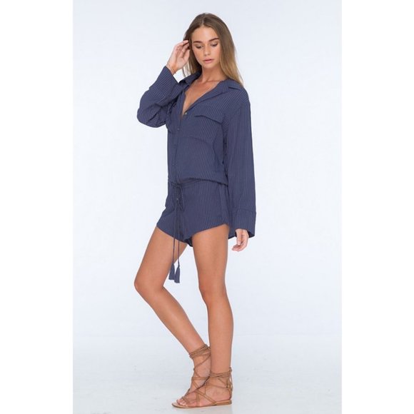 New Anthropologie Indah Ironwood Romper Loose Relaxed  Fit Shorts Swim Cover Up - Picture 16 of 16